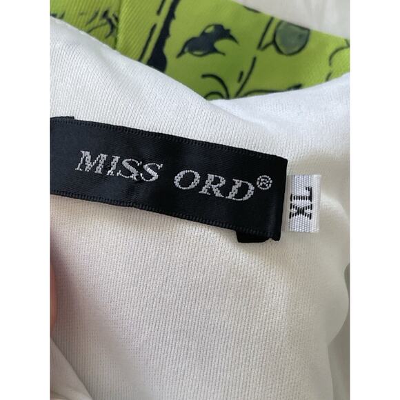 Miss Ord Fit Flare dress chartreuse Lime Black Floral Good Witch Rockabilly XL - Picture 12 of 16